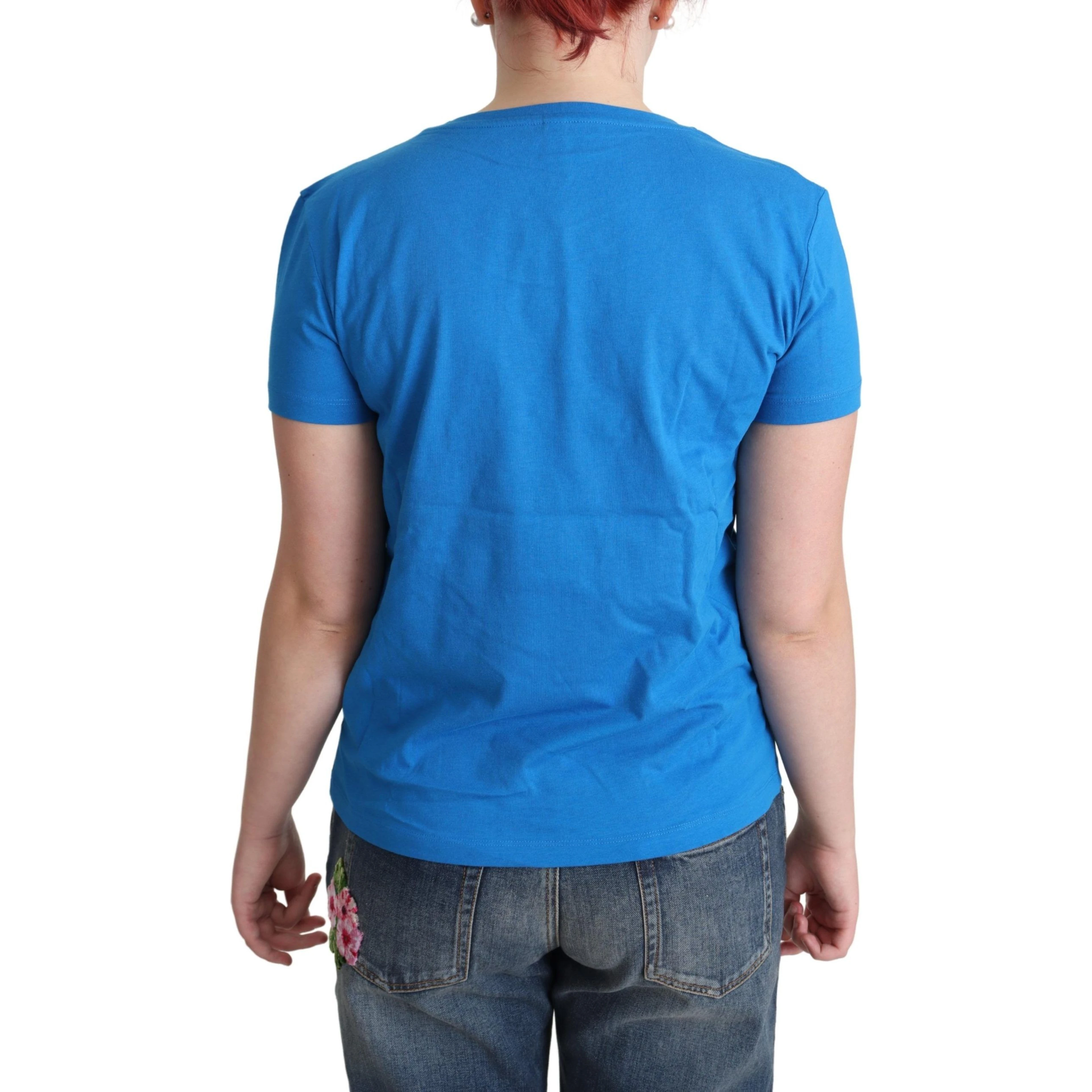 Blue Cotton Swim Graphic Triangle T-shirt