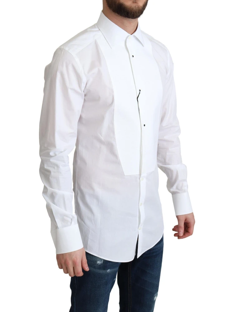 White Bib Cotton Poplin Men Formal Shirt alternative