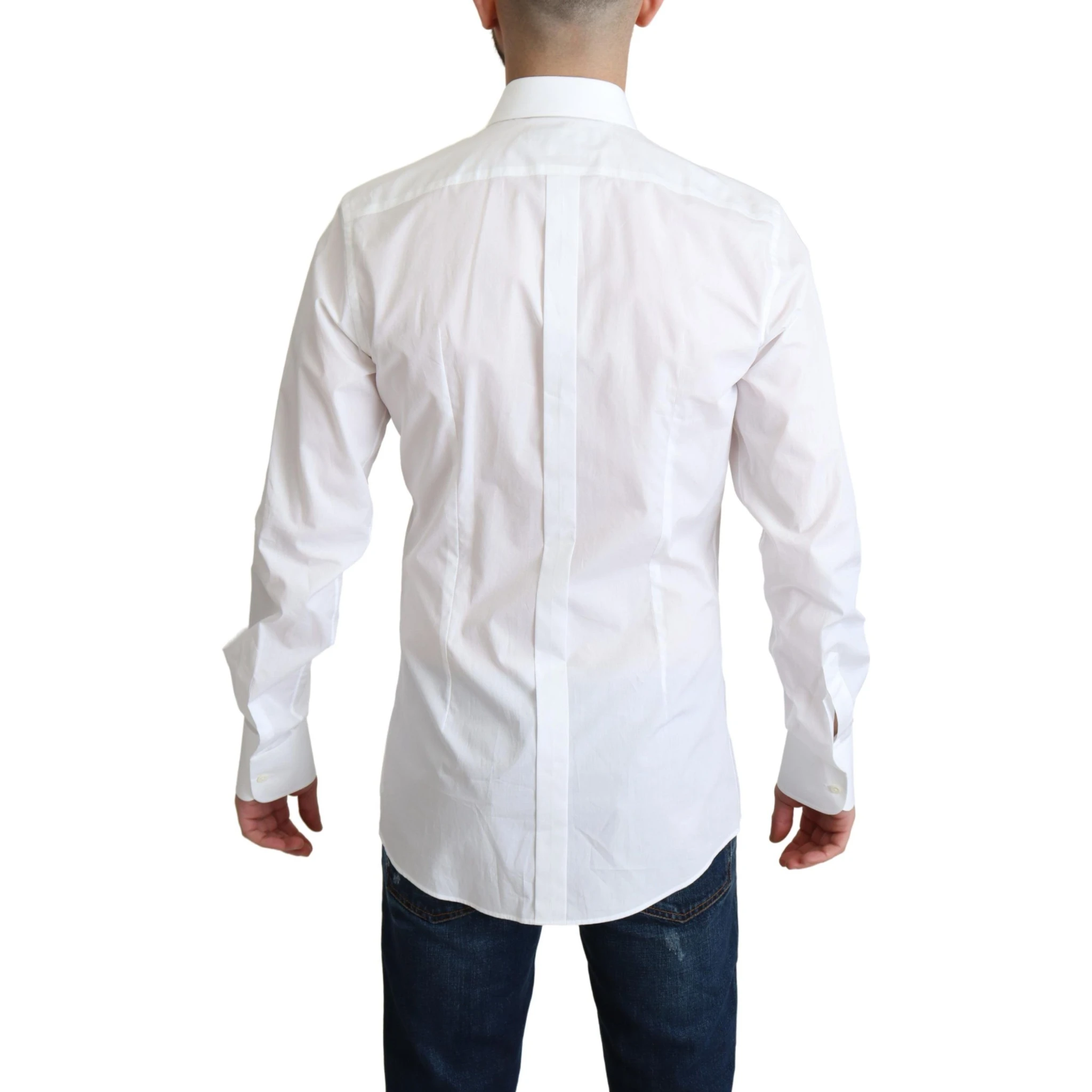 White Bib Cotton Poplin Men Formal Shirt
