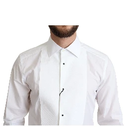 White Bib Cotton Poplin Men Formal Shirt
