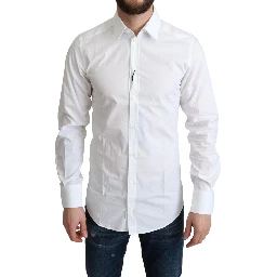 White Pure Cotton Men Dress Formal Shirt