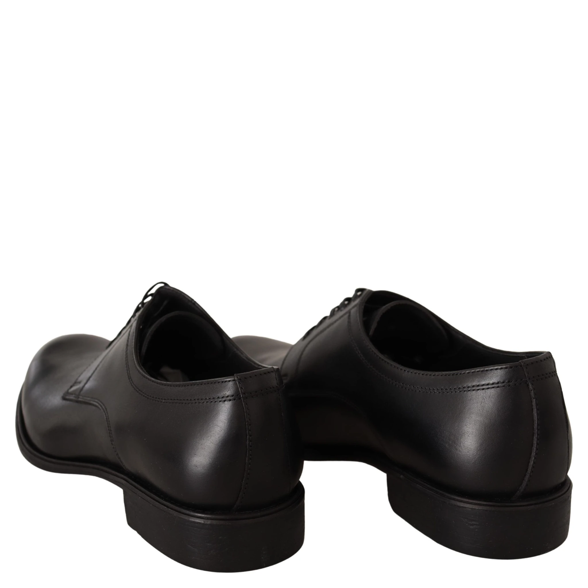 Black Leather Lace Up Mens Formal Derby Shoes