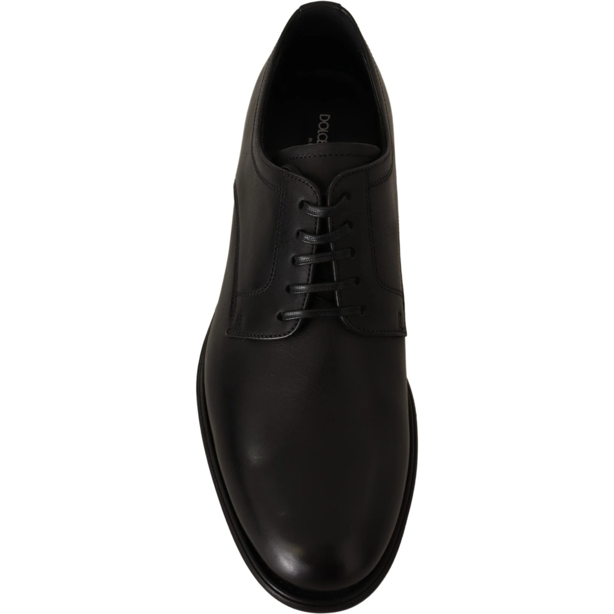 Black Leather Lace Up Mens Formal Derby Shoes