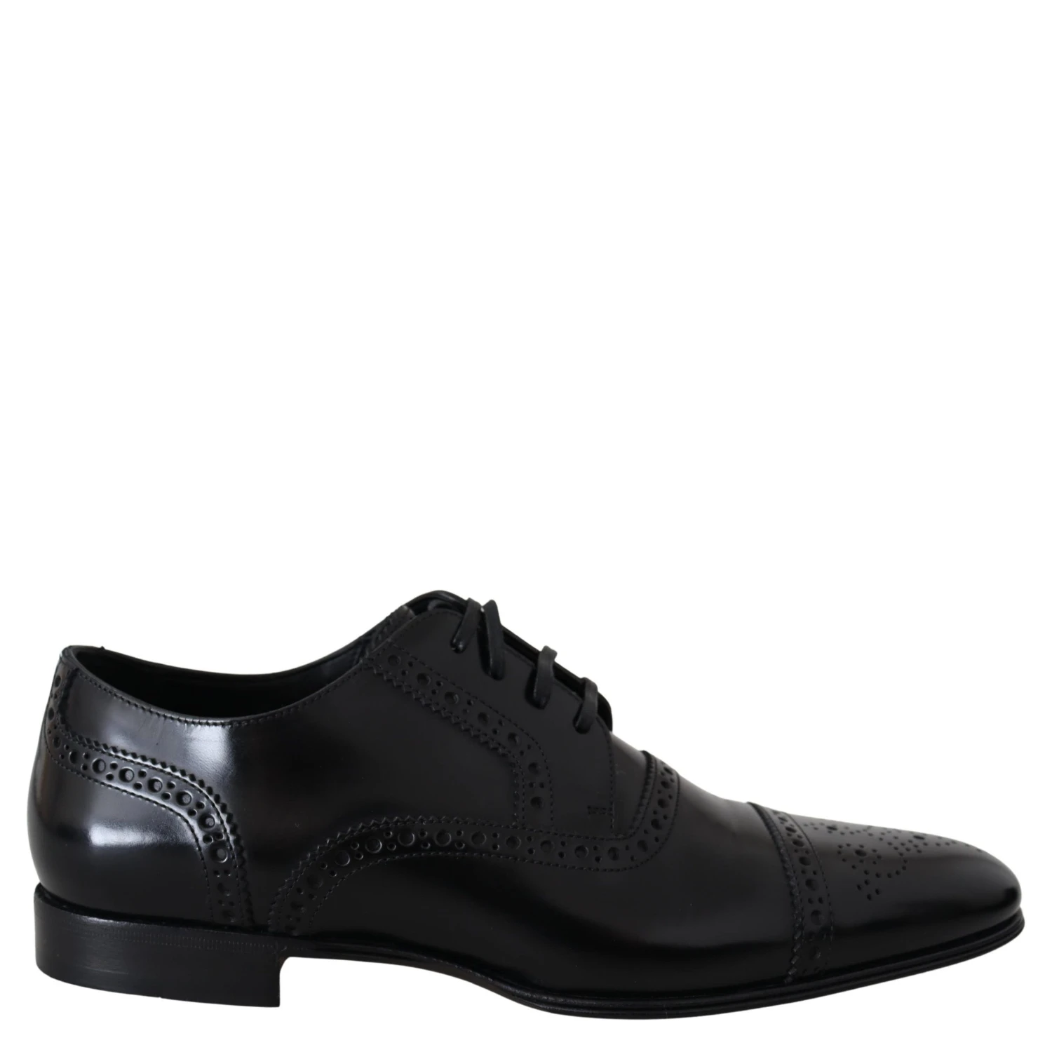 Black Leather Men Derby Formal Loafers Shoes