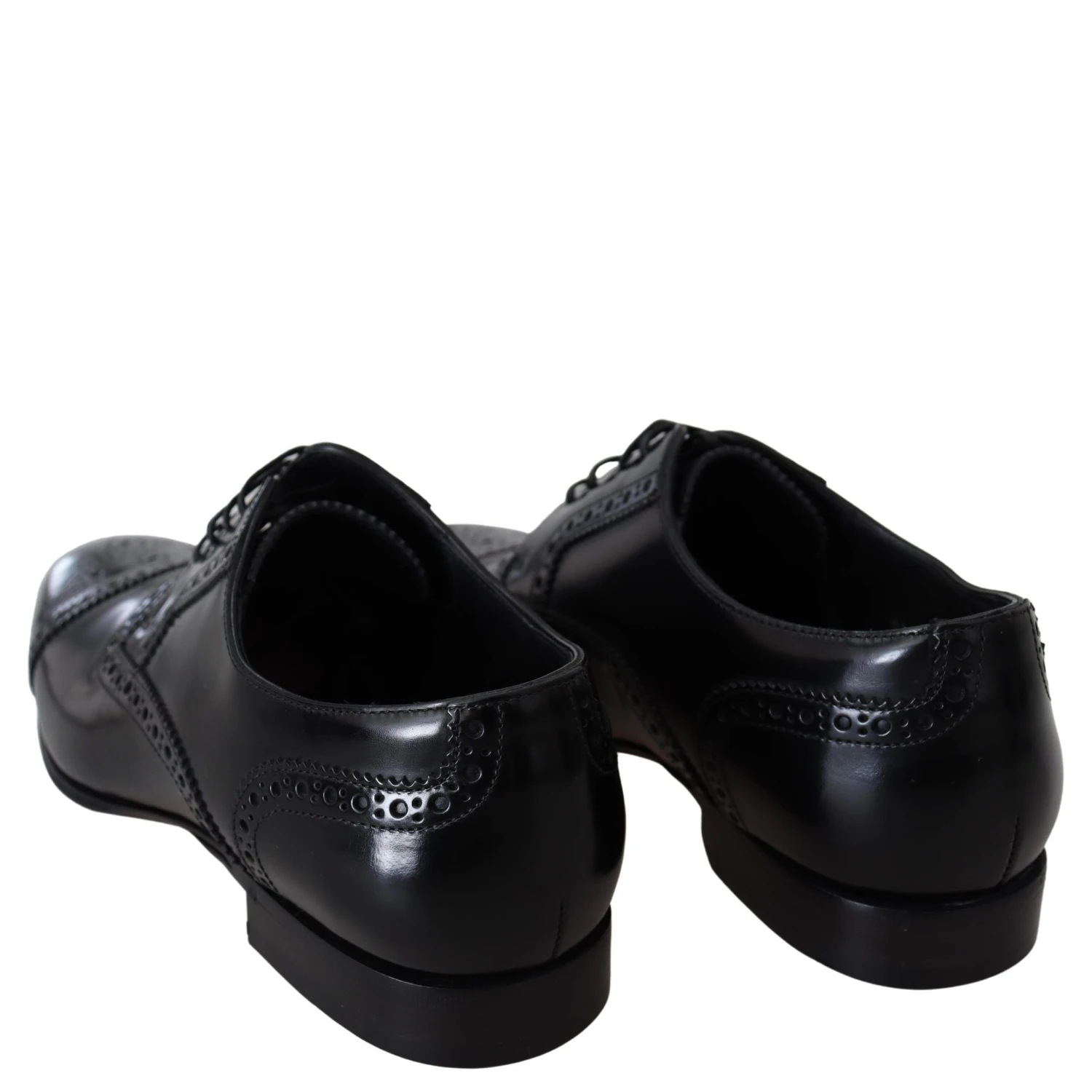 Black Leather Men Derby Formal Loafers Shoes