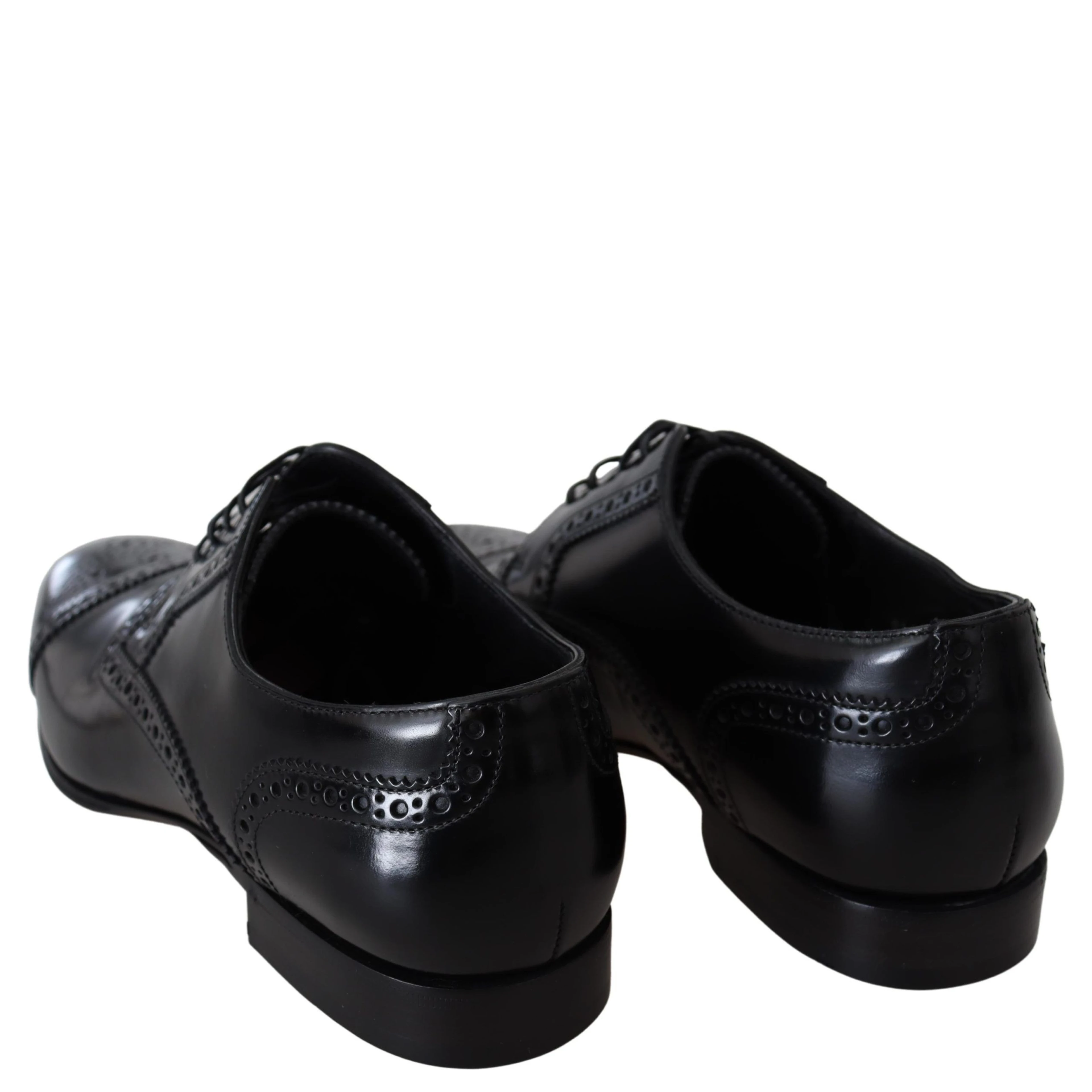Black Leather Men Derby Formal Loafers Shoes