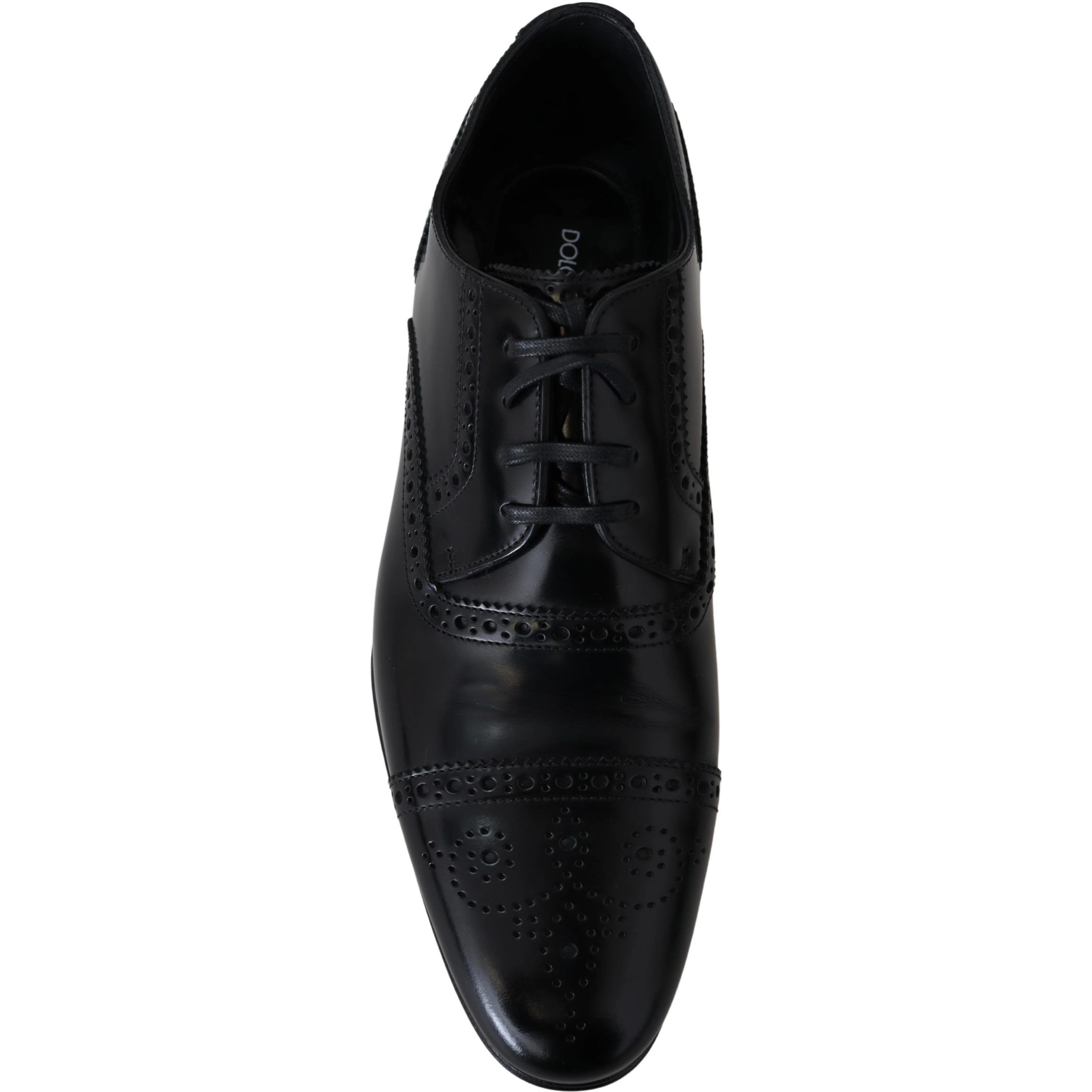 Black Leather Men Derby Formal Loafers Shoes