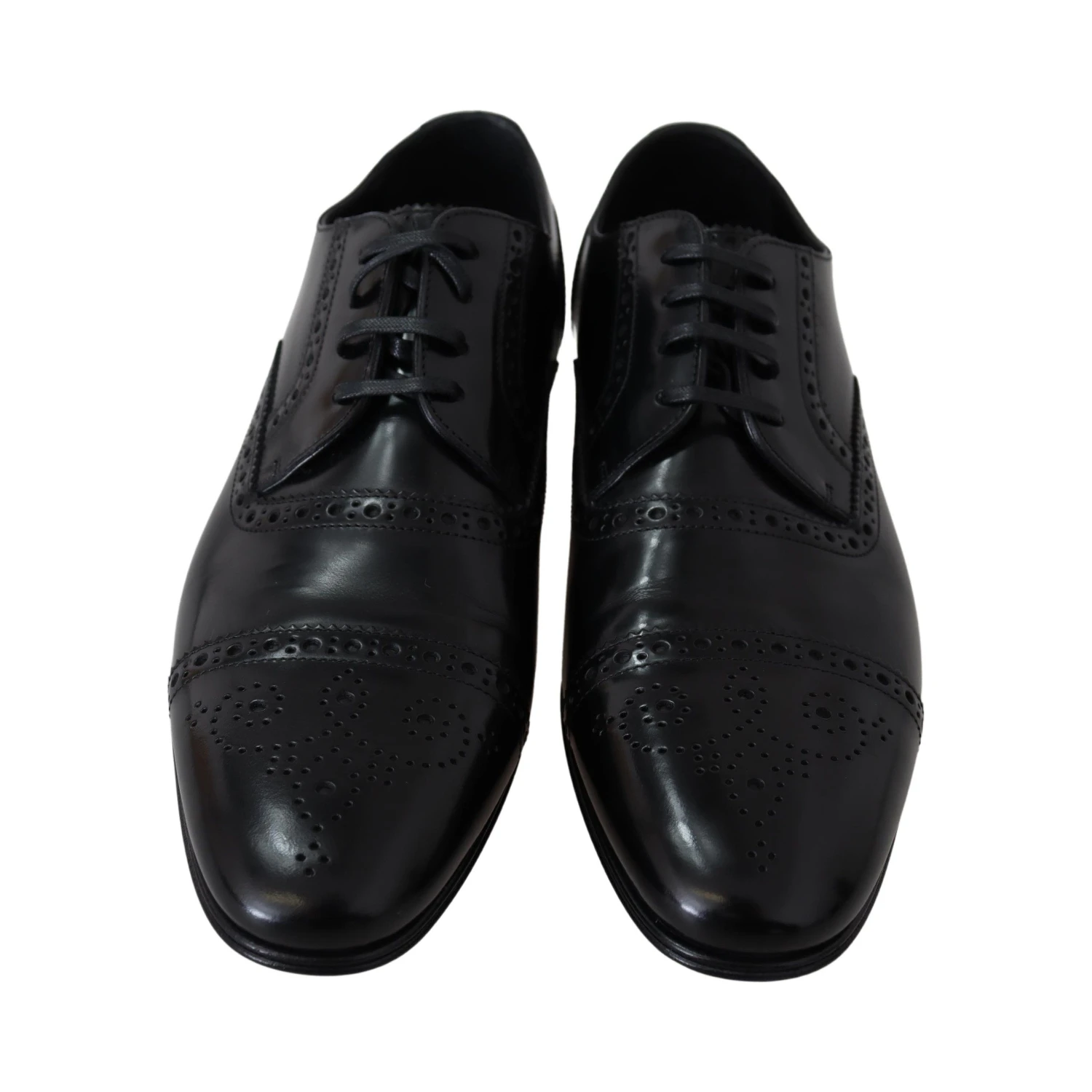 Black Leather Men Derby Formal Loafers Shoes