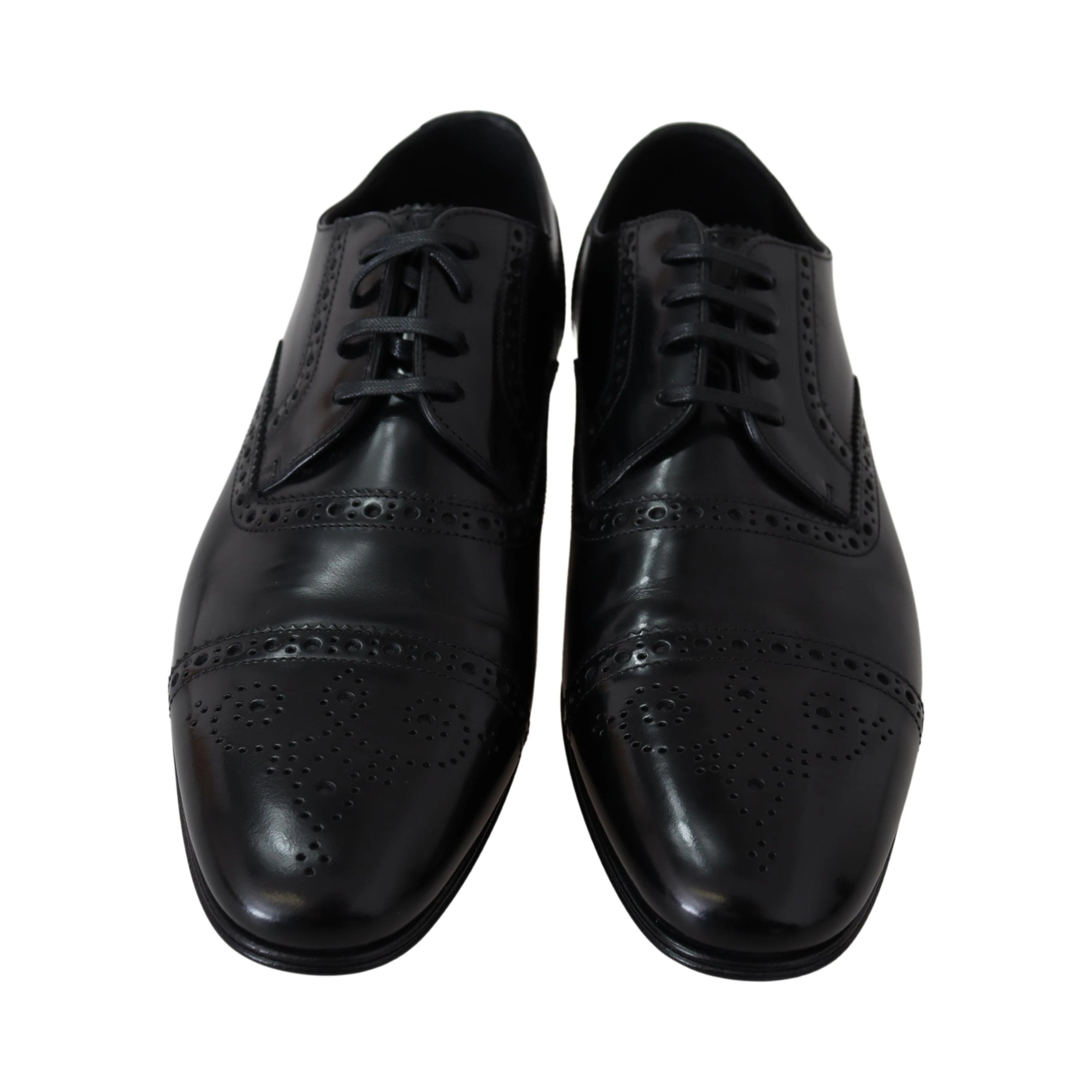 Black Leather Men Derby Formal Loafers Shoes