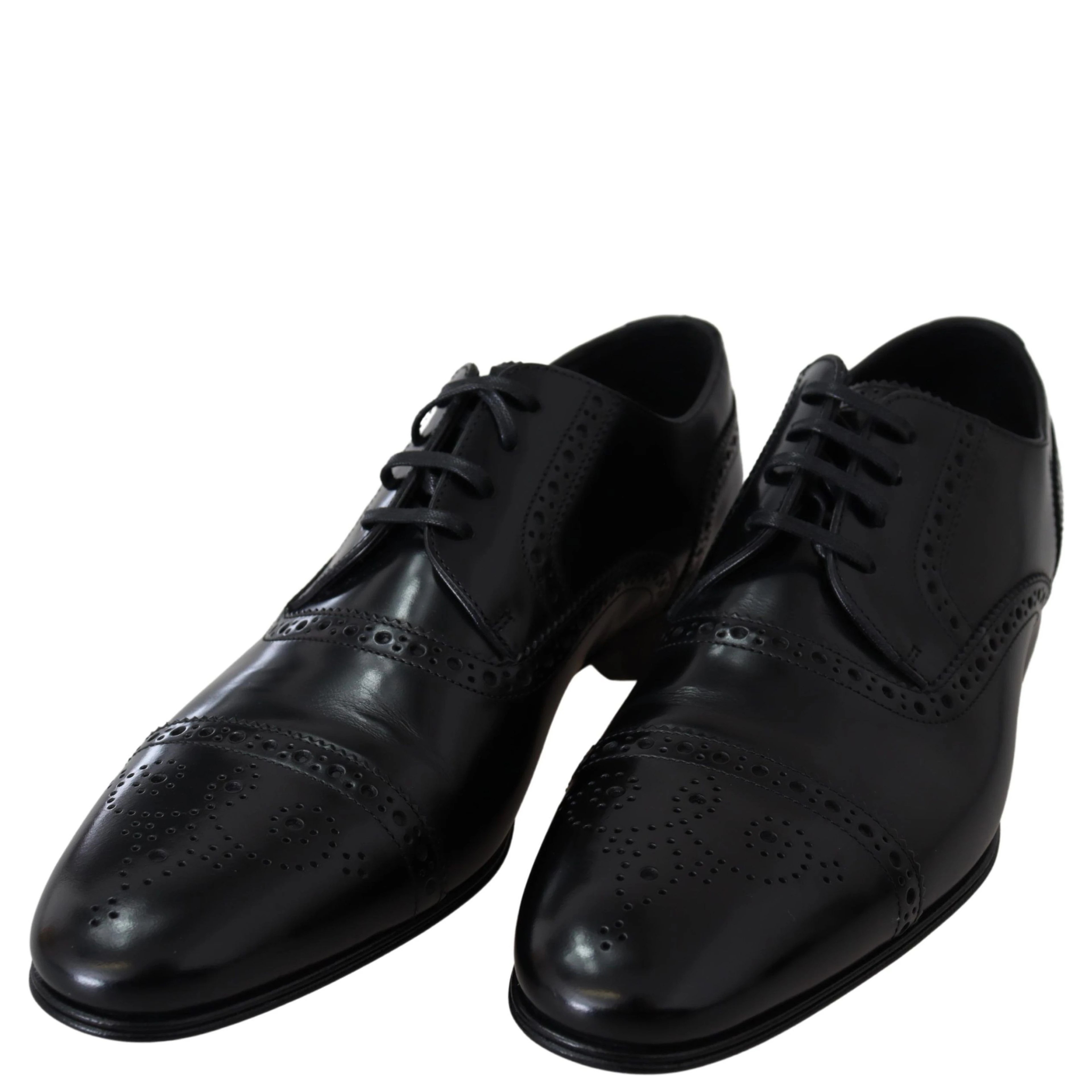 Black Leather Men Derby Formal Loafers Shoes