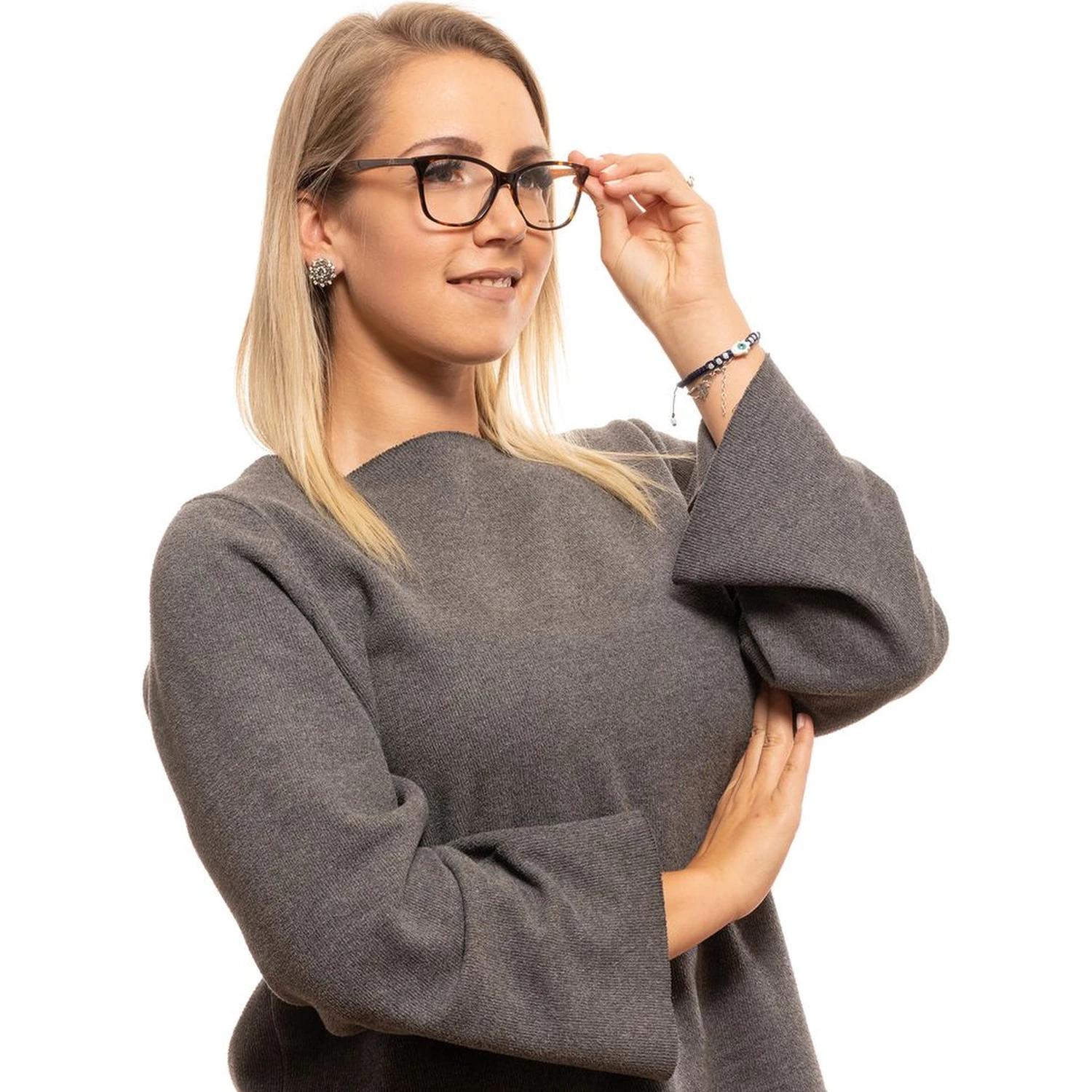 نظارات بلاستيكية بنية اللون (إطارات)