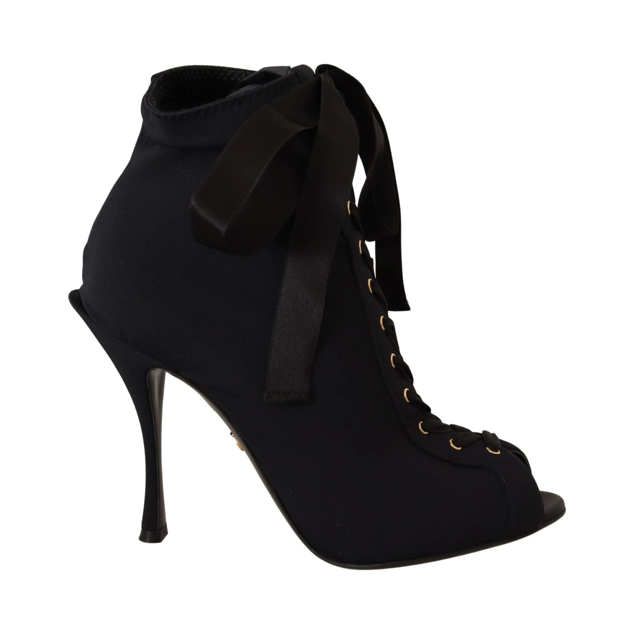 Black Stretch Short Ankle Boots Shoes