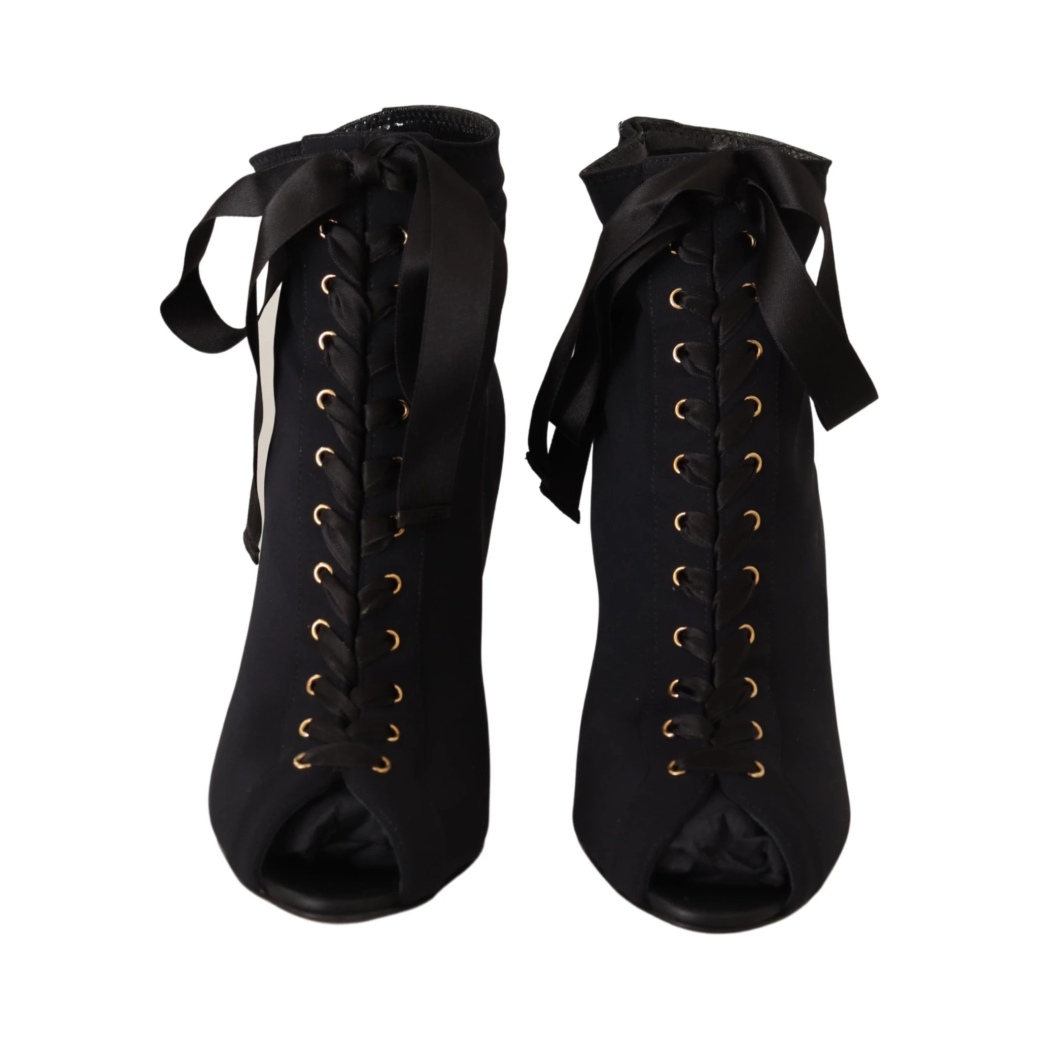 Black Stretch Short Ankle Boots Shoes