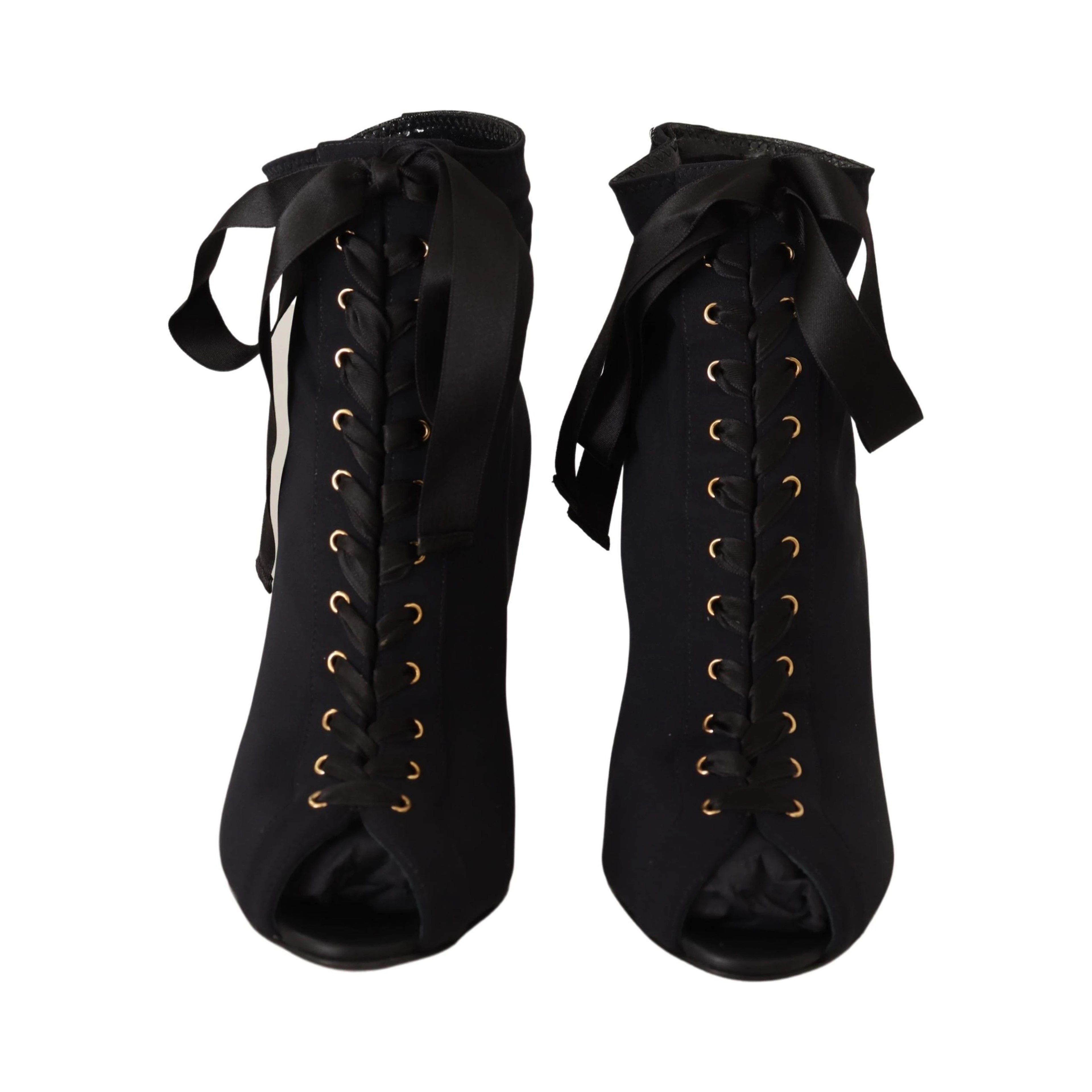 Black Stretch Short Ankle Boots Shoes