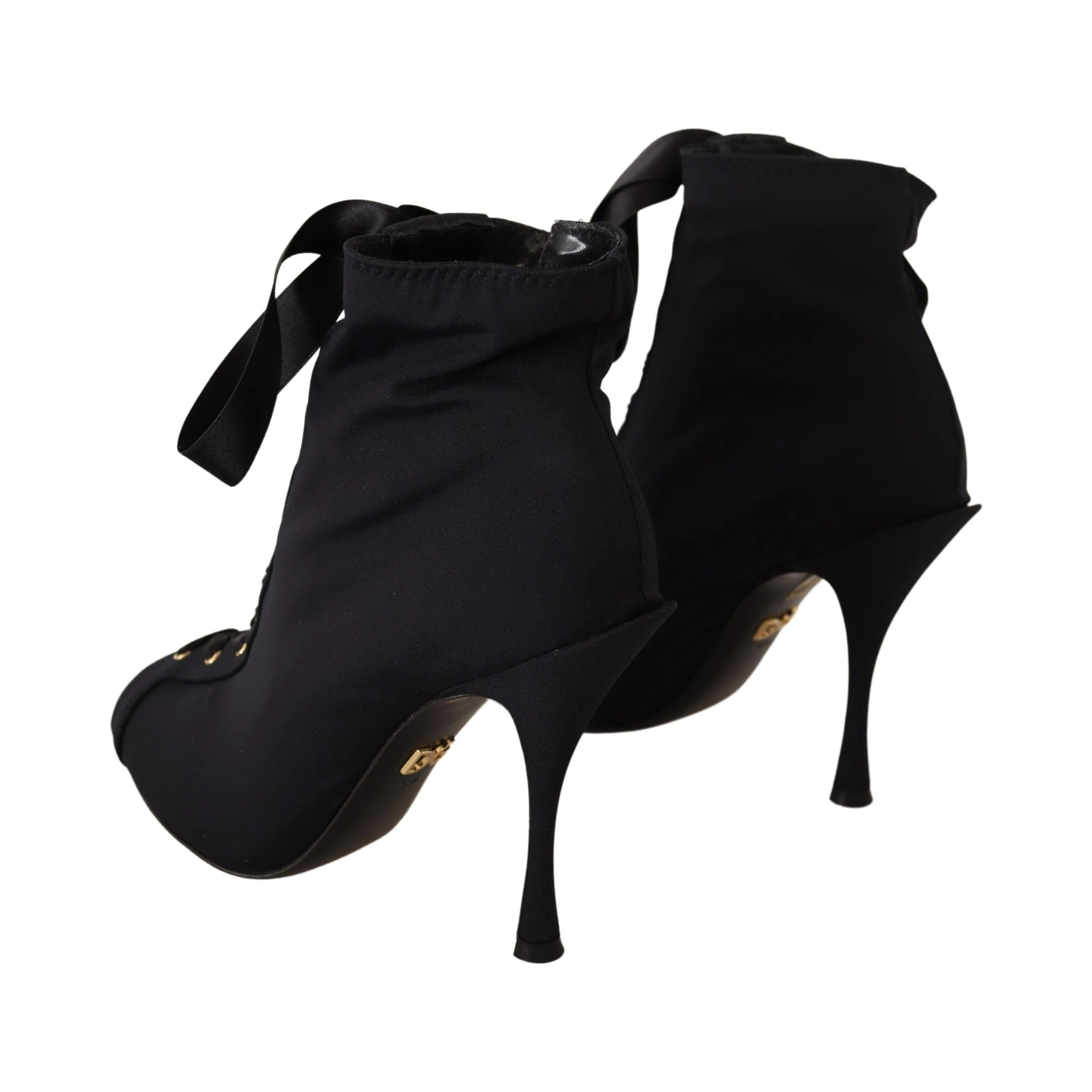 Black Stretch Short Ankle Boots Shoes