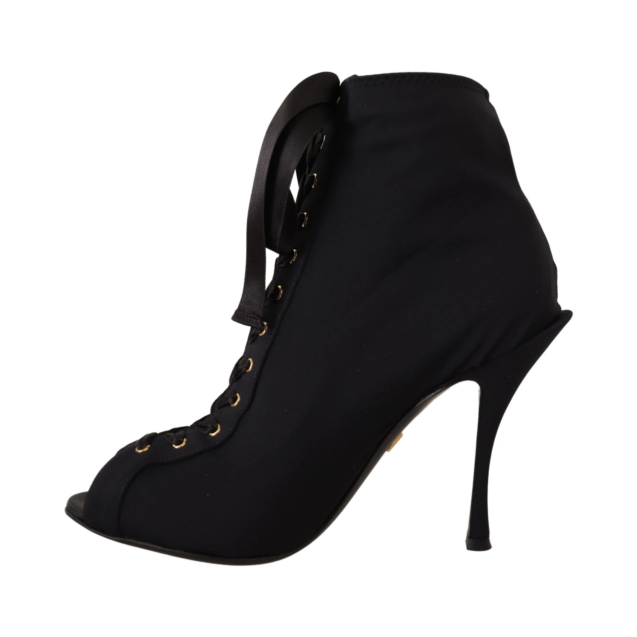 Black Stretch Short Ankle Boots Shoes