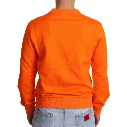 Orange King Ceasar Cotton Pullover Sweater