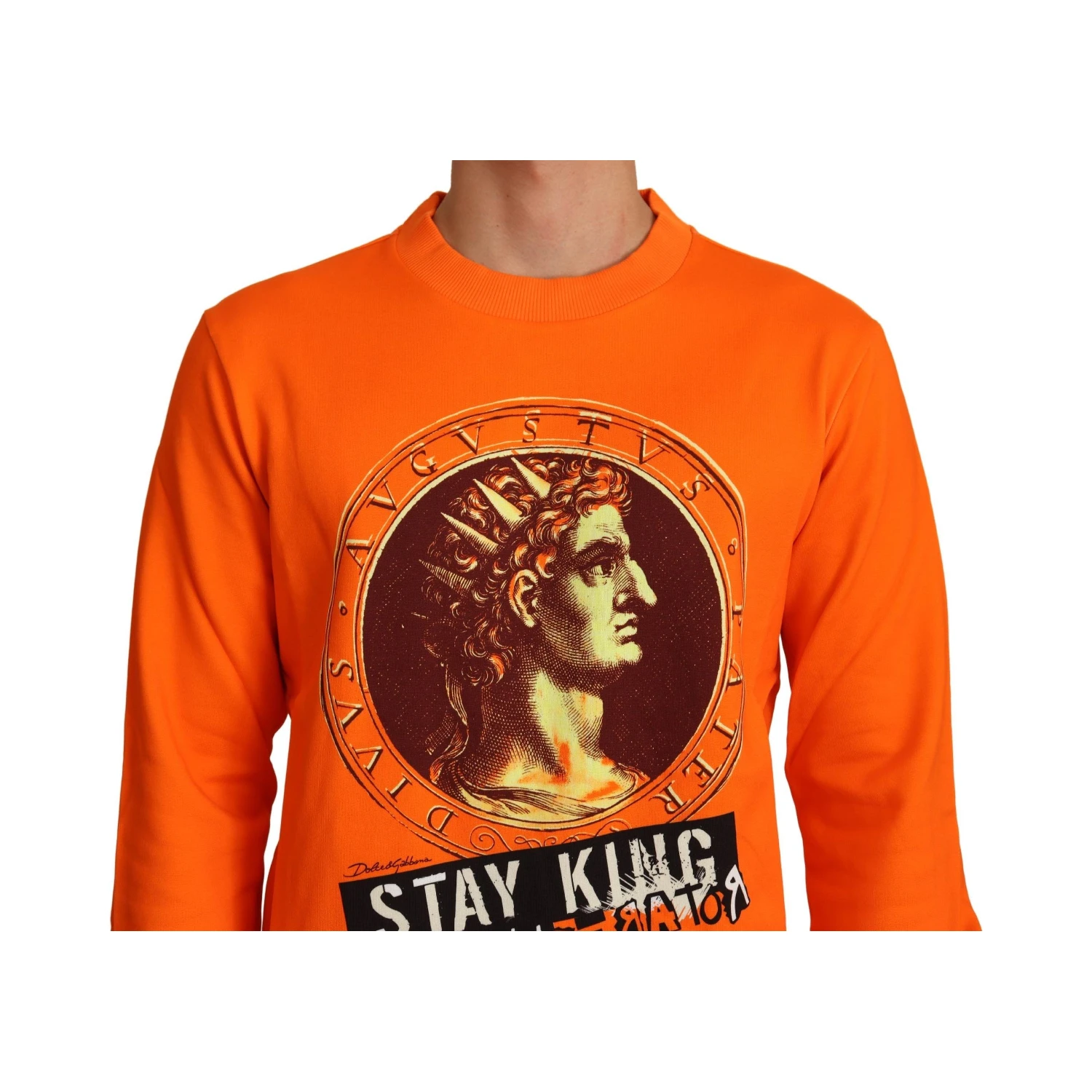 Orange King Ceasar Cotton Pullover Sweater