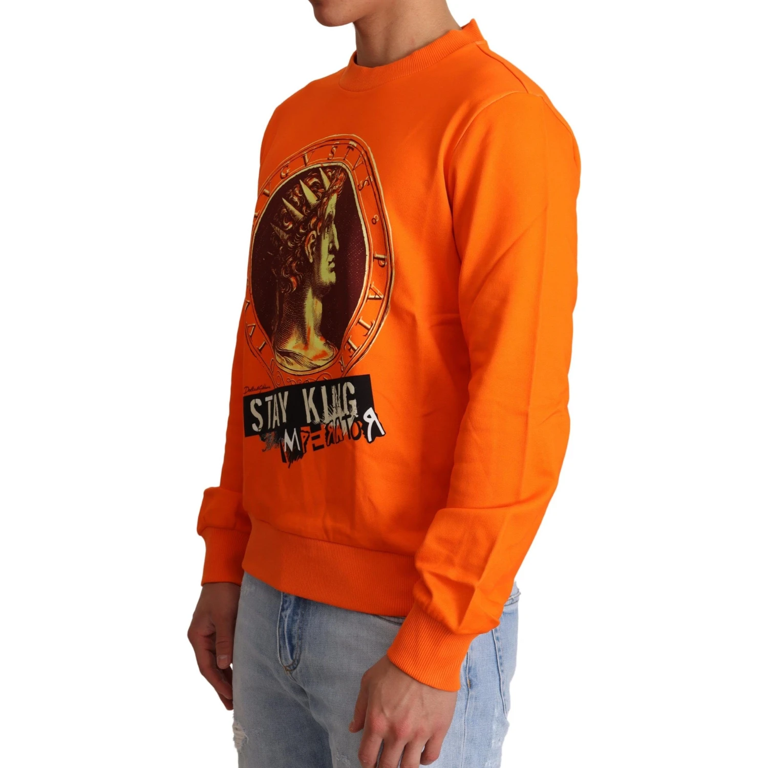 Orange King Ceasar Cotton Pullover Sweater