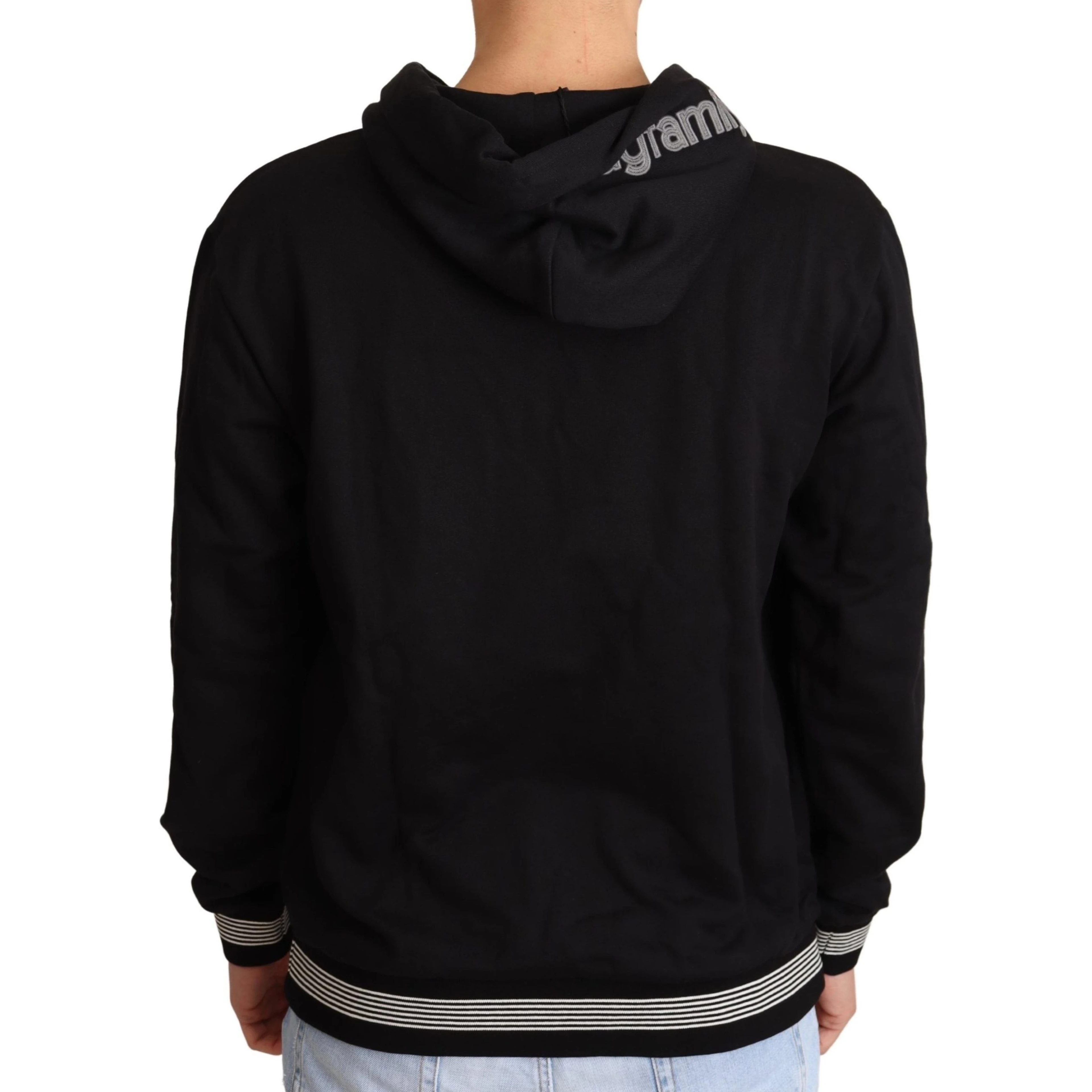 Black Cotton Hooded #dgfamily Sweater