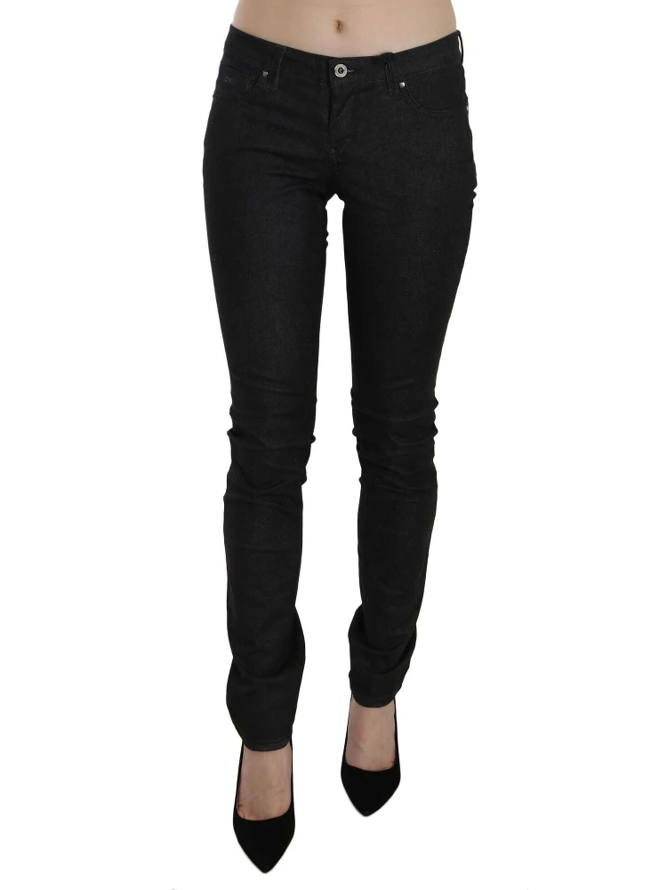 Black Low Waist Skinny Casual Denim Jeans
