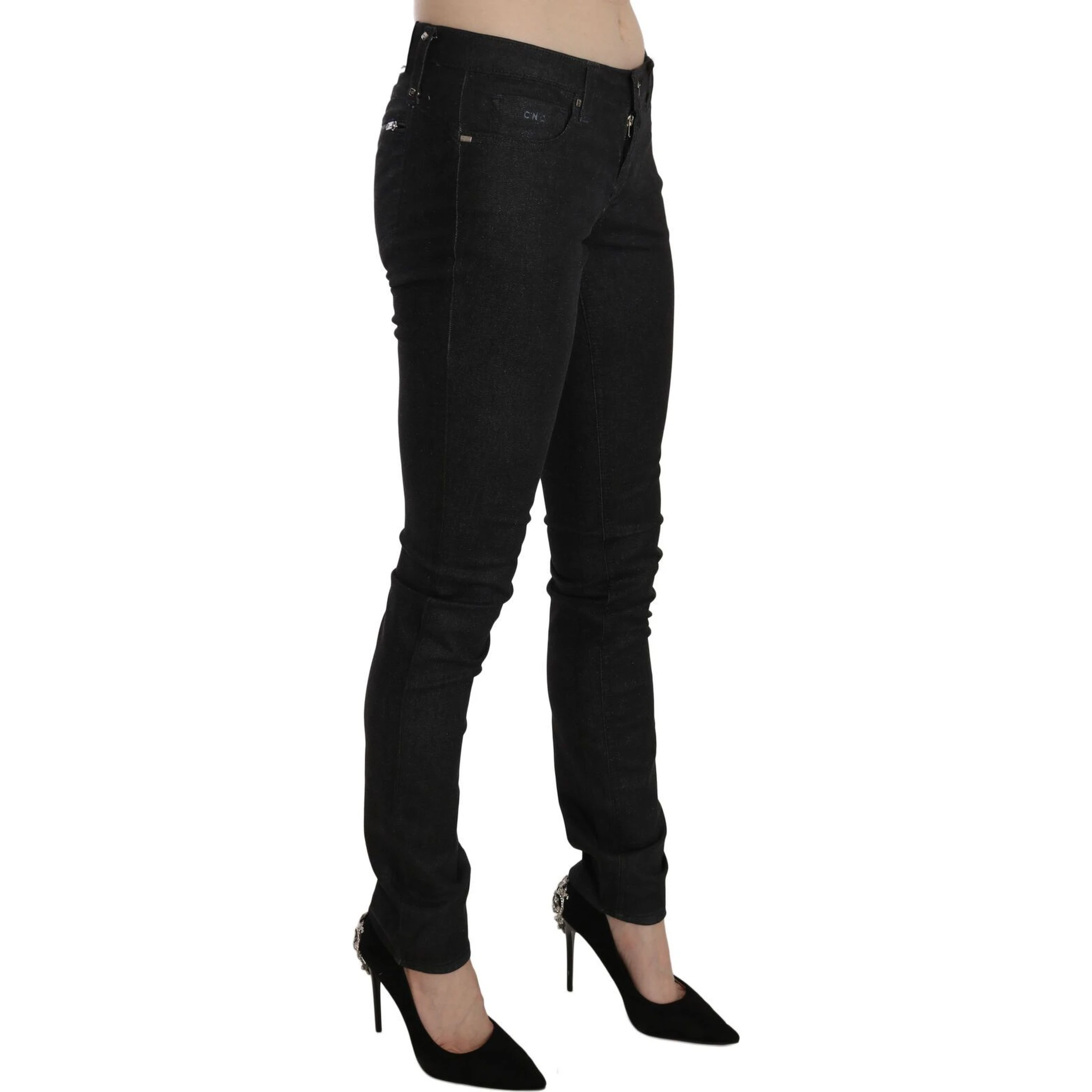Black Low Waist Skinny Casual Denim Jeans