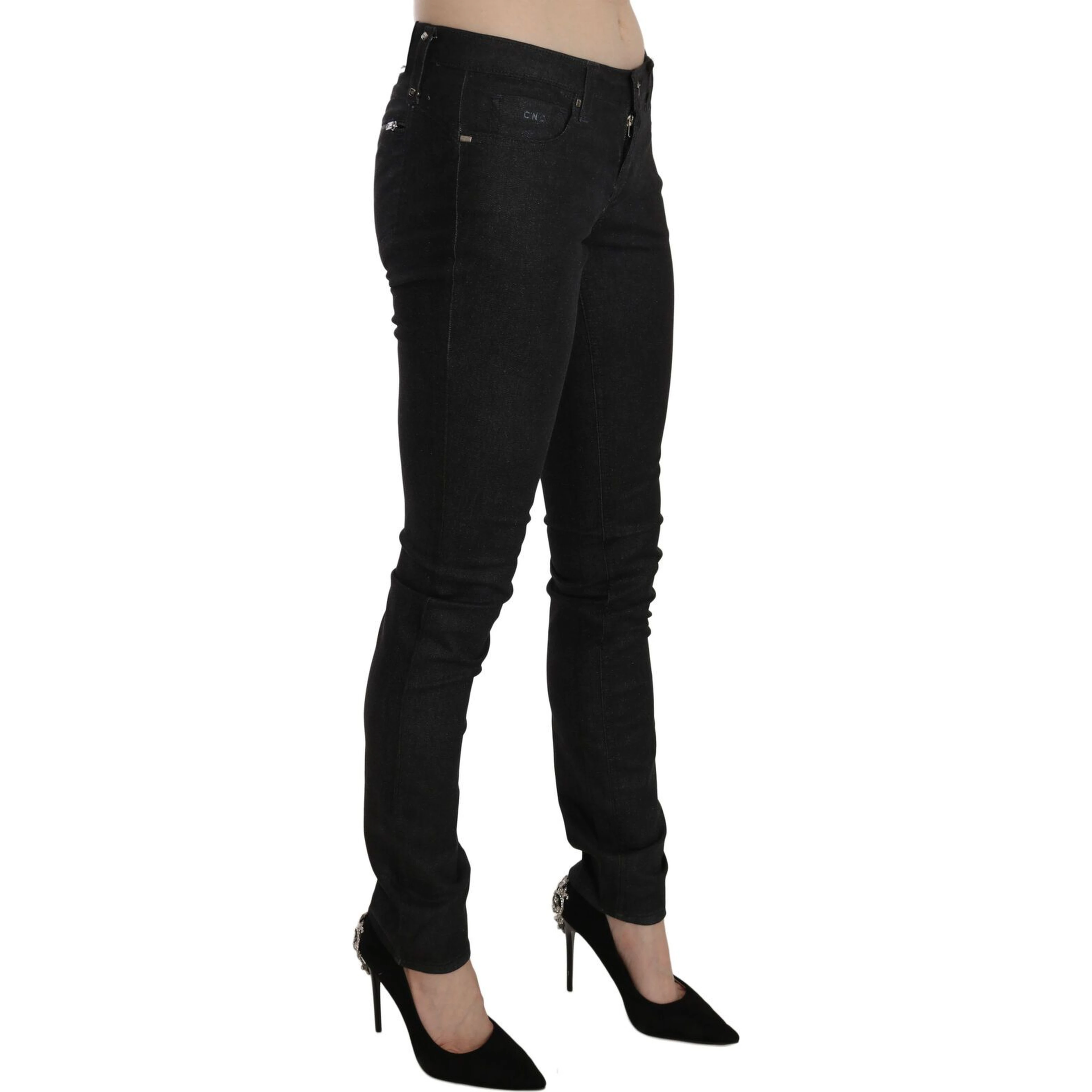 Black Low Waist Skinny Casual Denim Jeans