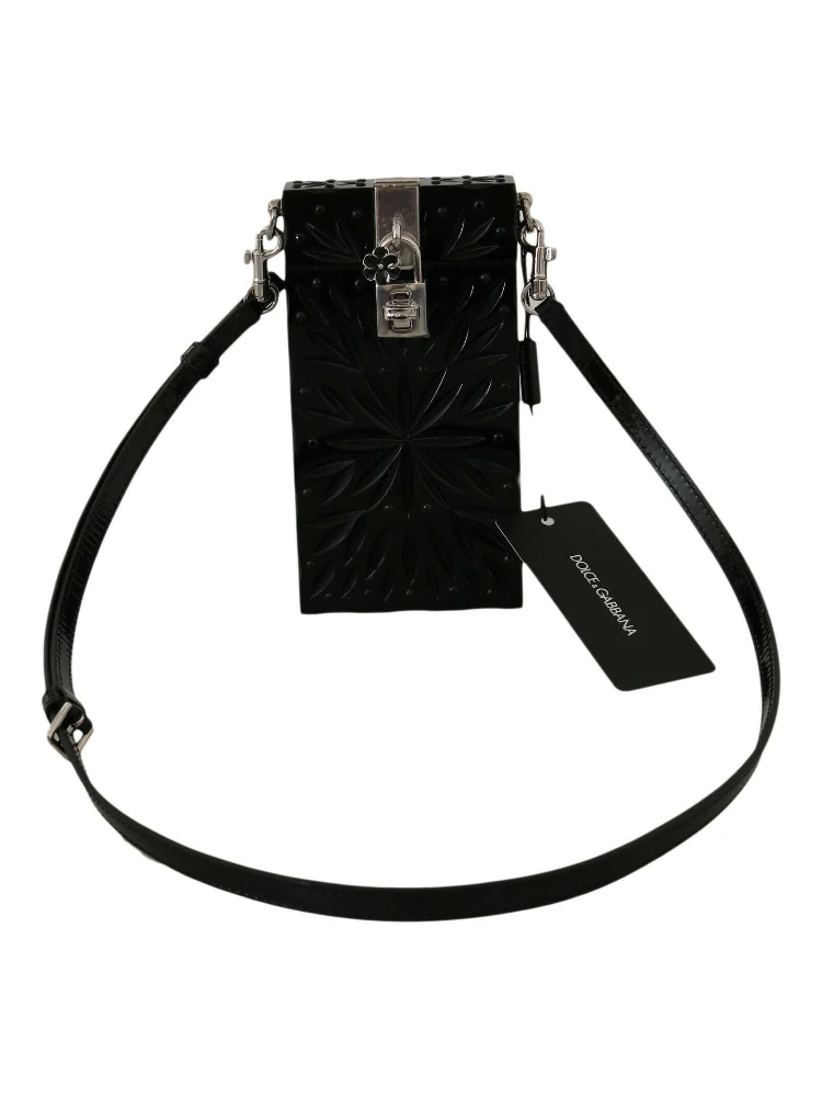 Black Crystal Plexiglass Cross Cigarette Case Holder