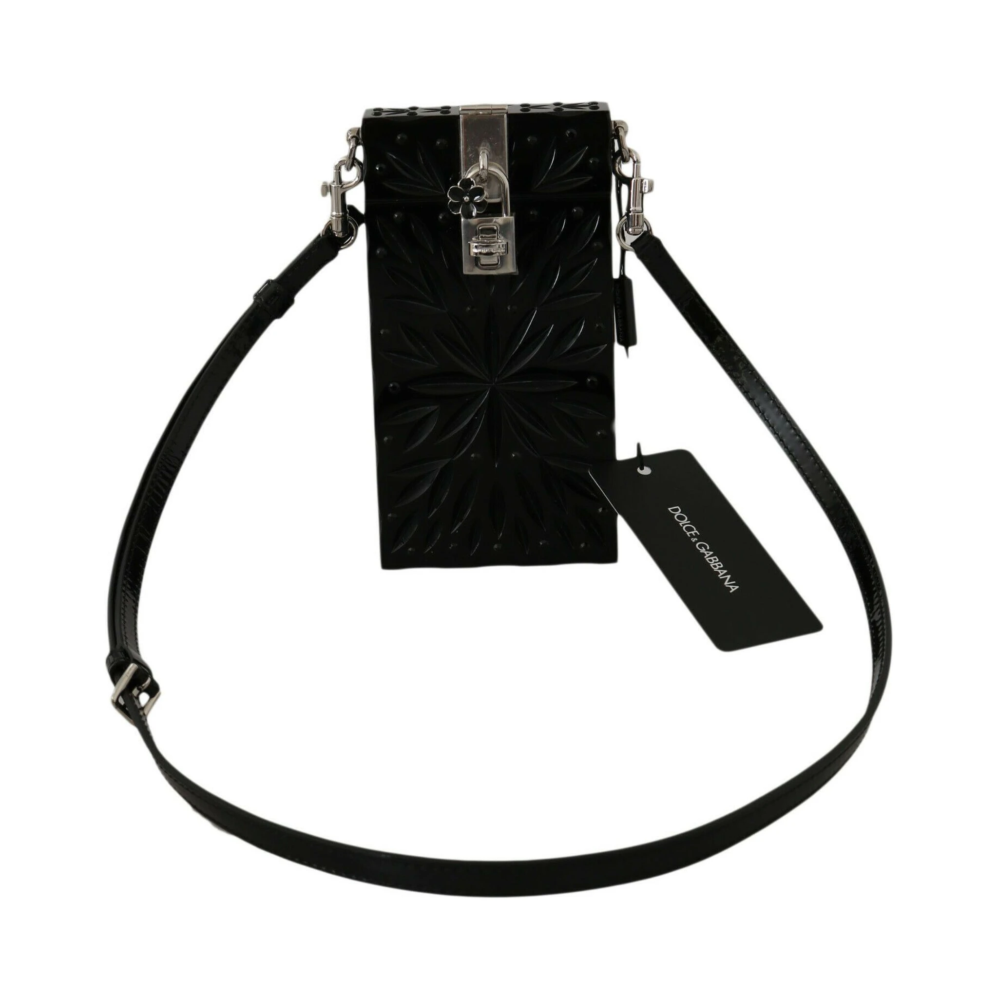 Black Crystal Plexiglass Cross Cigarette Case Holder