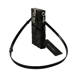 Black Crystal Plexiglass Cross Cigarette Case Holder