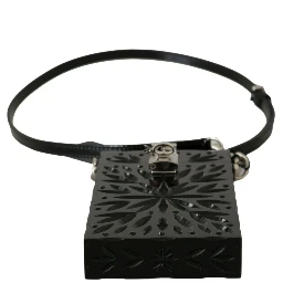 Black Crystal Plexiglass Cross Cigarette Case Holder