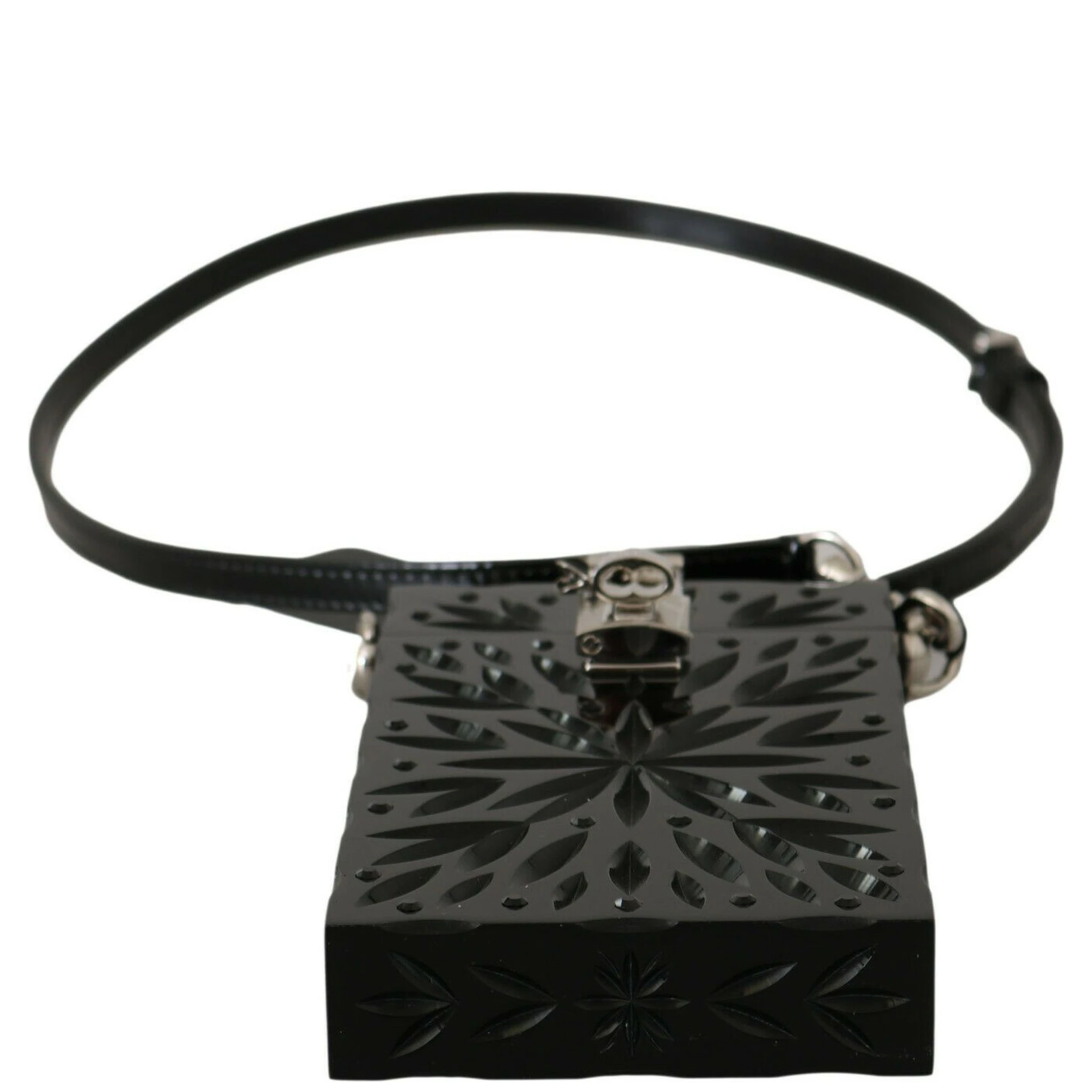 Black Crystal Plexiglass Cross Cigarette Case Holder