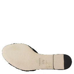 Black Taormina Lace Slides Crystals Flats Shoes