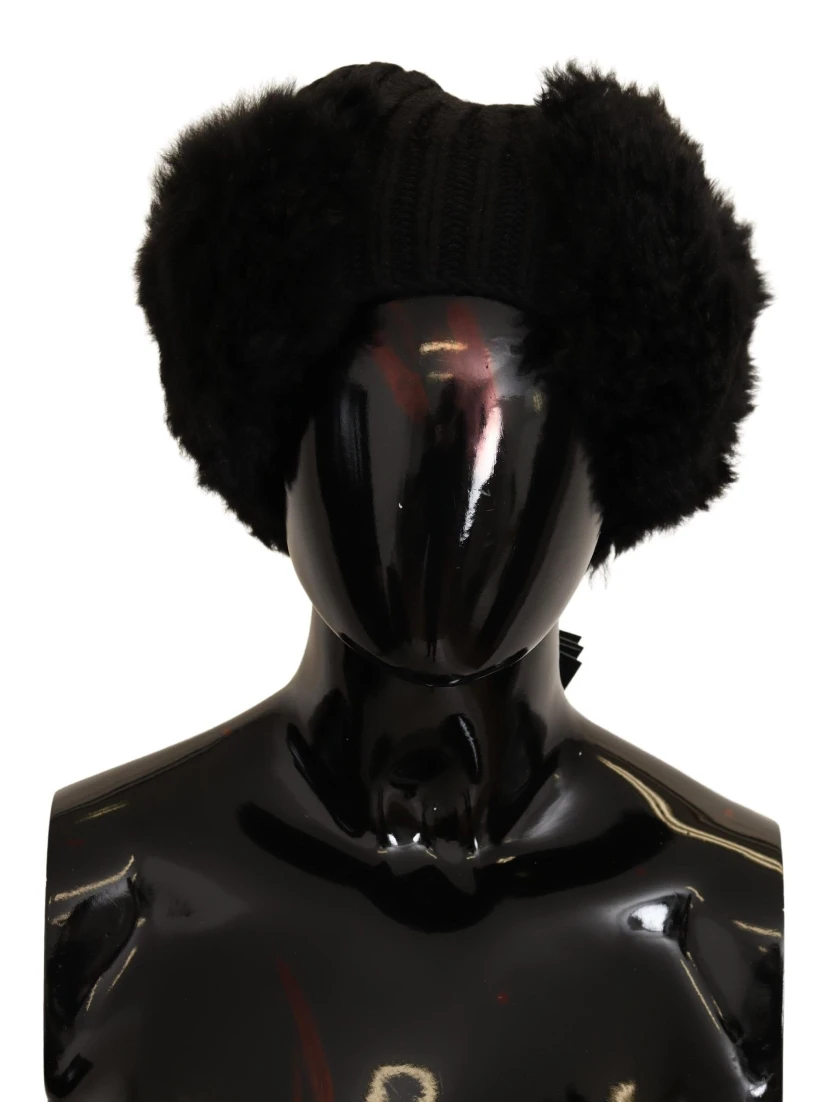 Black Cashmere Fur Women Beanie Women Hat