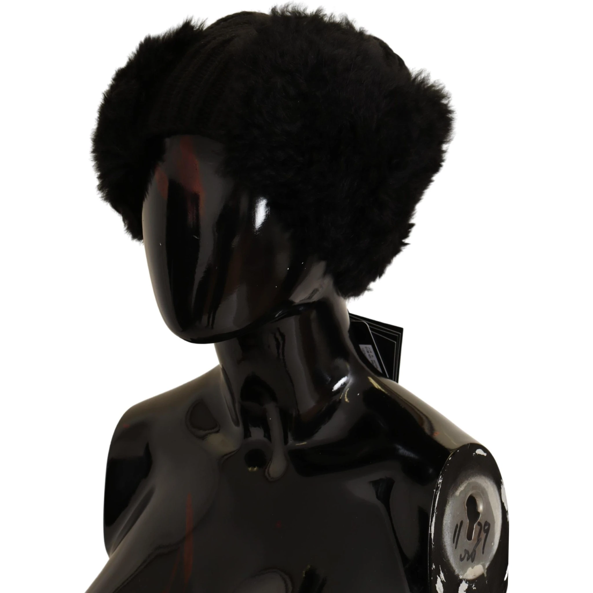 Black Cashmere Fur Women Beanie Women Hat