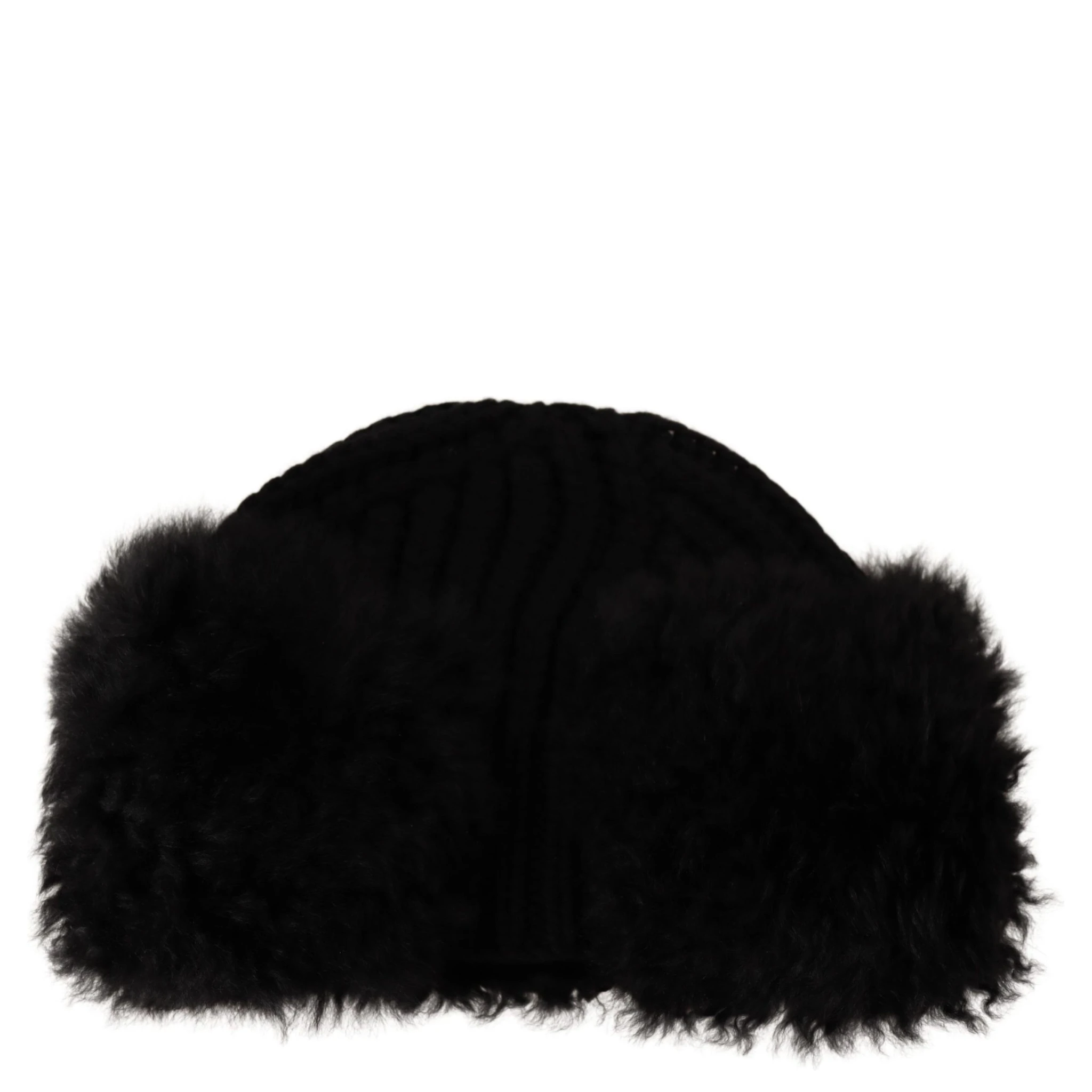 Black Cashmere Fur Women Beanie Women Hat
