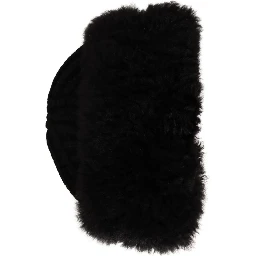 Black Cashmere Fur Women Beanie Women Hat