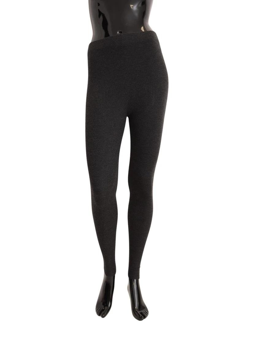 Gray 100% Cashmere Tights Stocking Socks