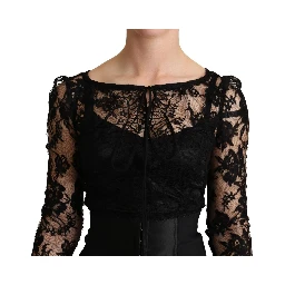 Black Fitted Lace Top Bodycon Mini Dress