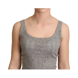 Gray Cotton Modal Canotta Tank Top T-shirt
