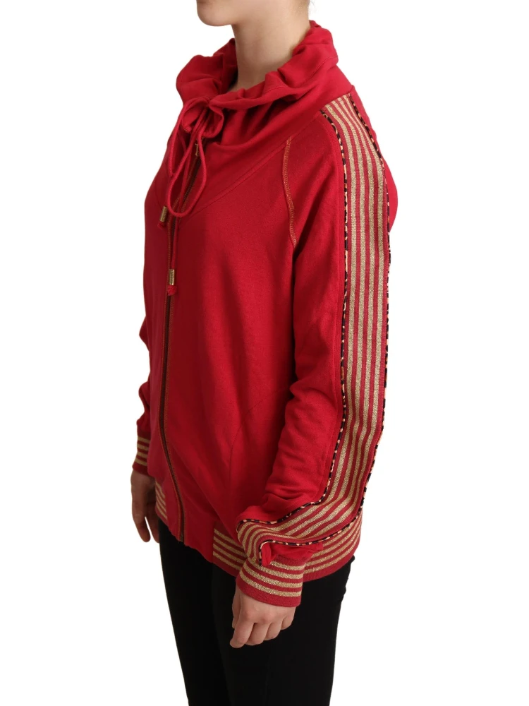 Red Full Zip Jacket Sweatshirt Hooded Sweater alternative