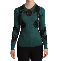 Green Wool Crewneck Sweater