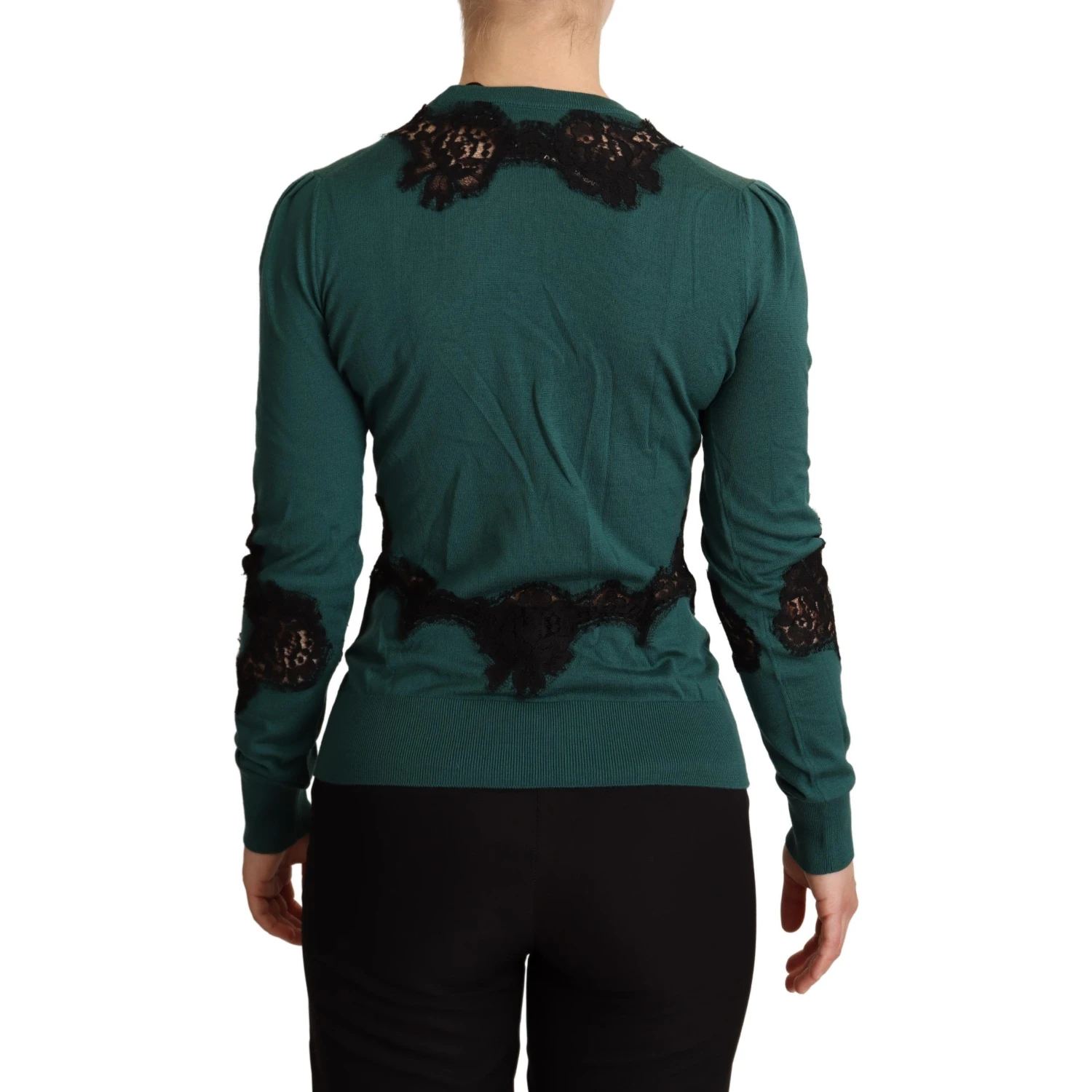 Green Wool Crewneck Sweater