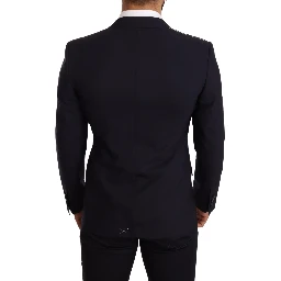 Navy Blue Wool Slim Fit MARTINI Blazer