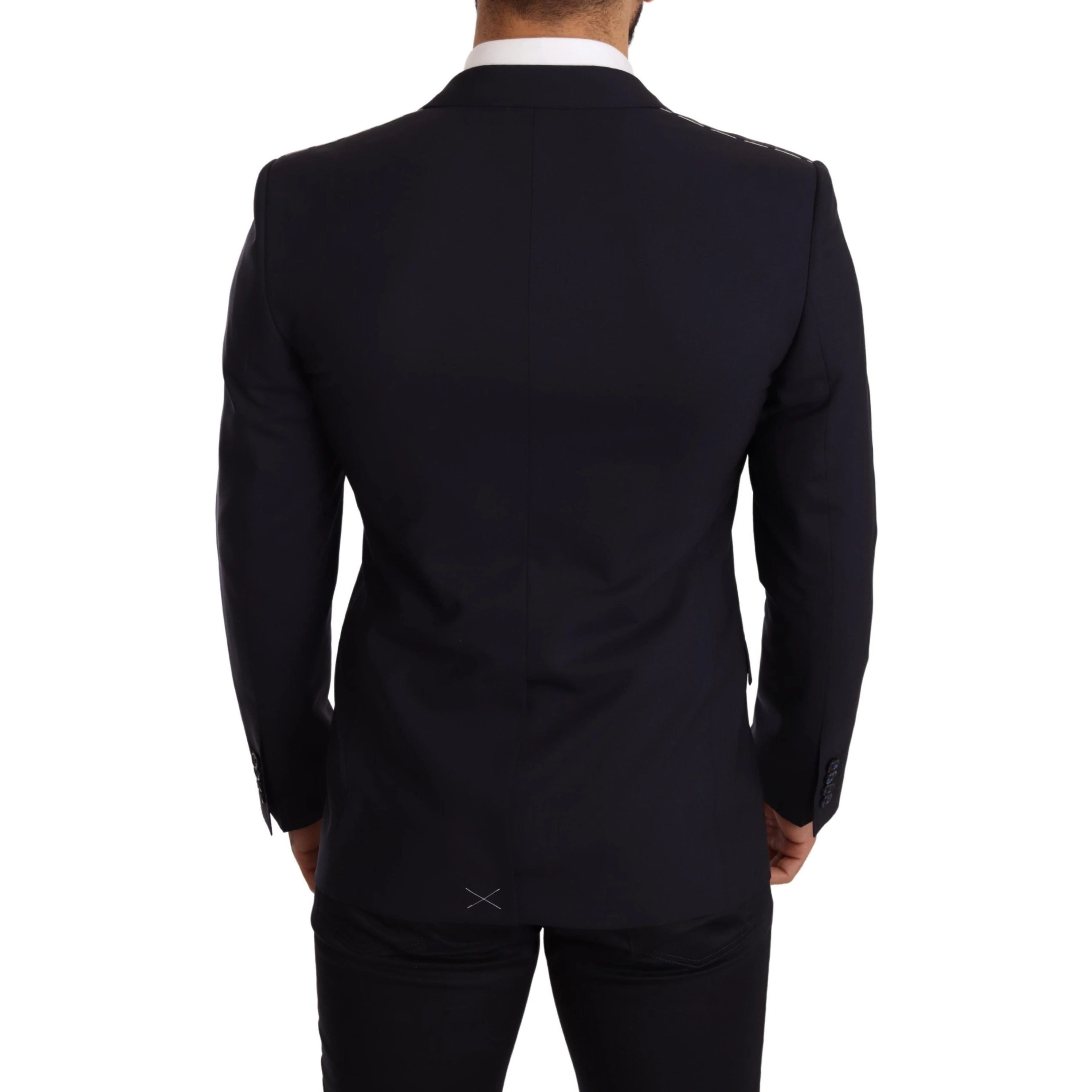 Navy Blue Wool Slim Fit MARTINI Blazer