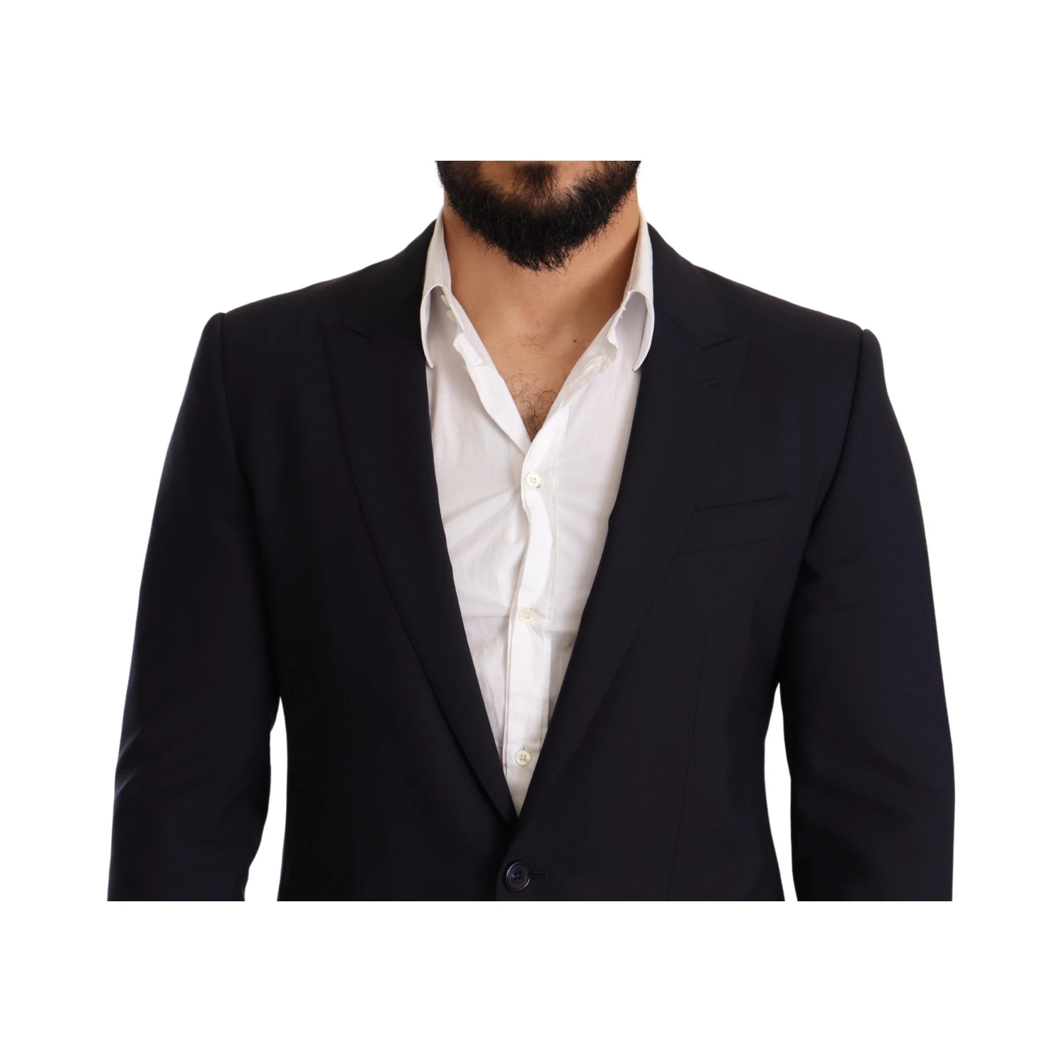 Navy Blue Wool Slim Fit MARTINI Blazer