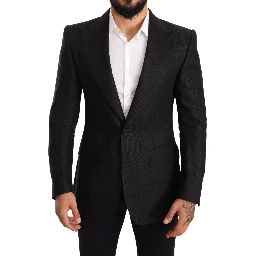 Black Linen Slim Fit Coat Jacket Blazer