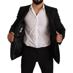Black Check MARTINI SLIM FIT 2 Piece Suit