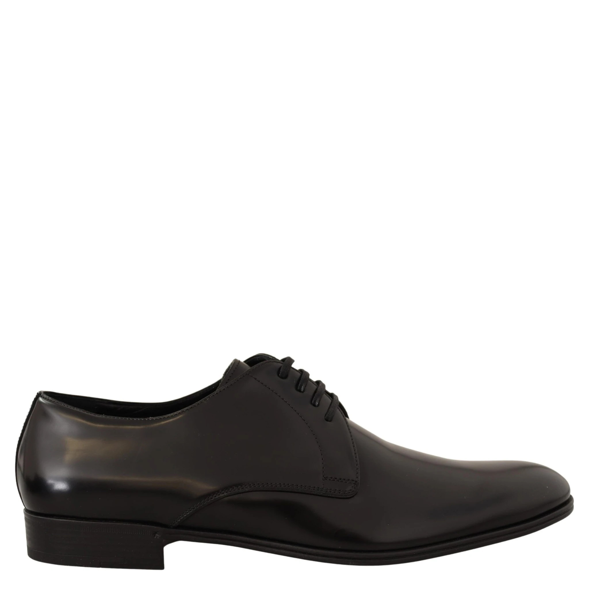 Black Leather Lace Up Men Dress Derby Shoes