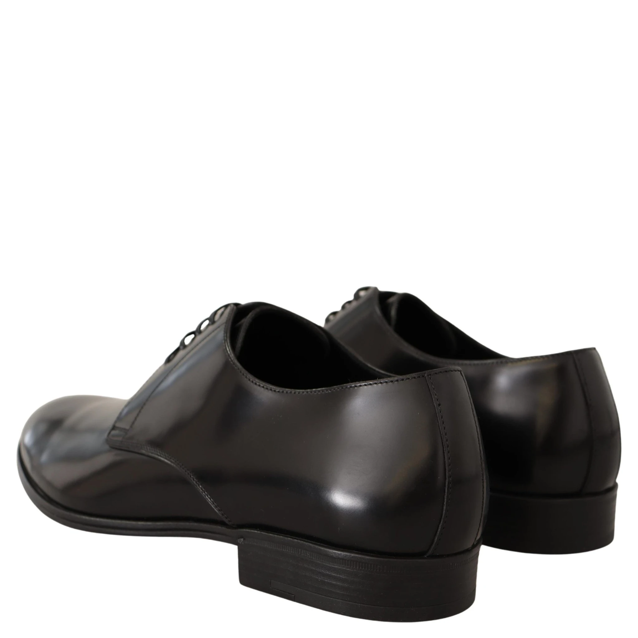 Black Leather Lace Up Men Dress Derby Shoes